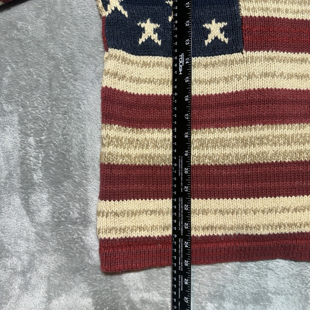 Polo Ralph Lauren American Flag Cardigan Sweater Womens Small Shawl Collar Knit - Picture 11 of 11